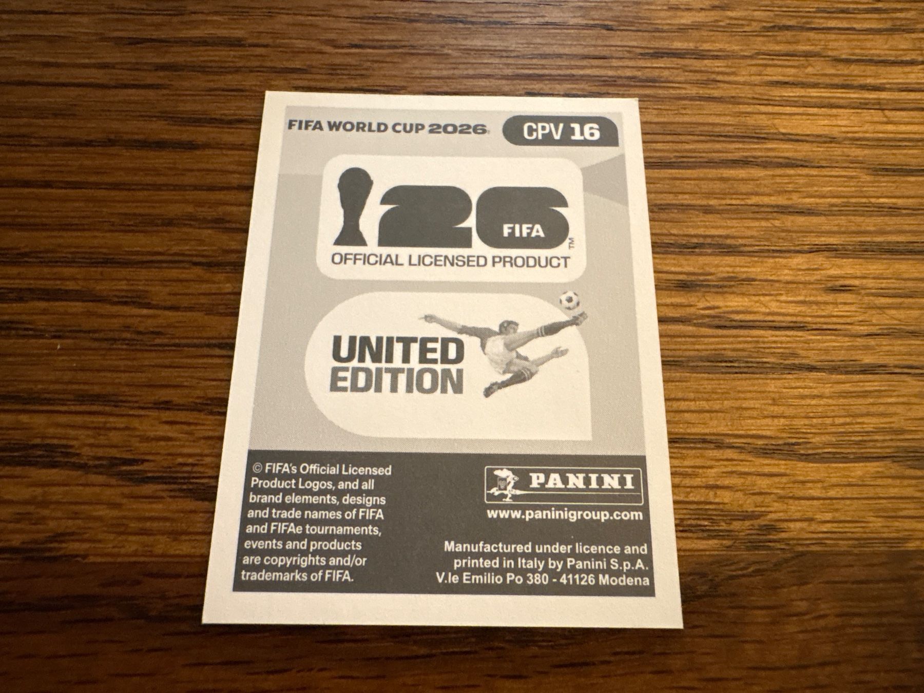 Panini Carte collezionabili: Panini 2026 CPV 16 – Nuovo (secondo la descrizione) da Elsau venduto da Cerry81 1