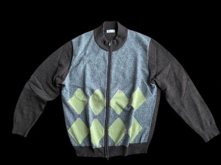 Cardigan Falconeri, 100% lana, Colore Tortora.