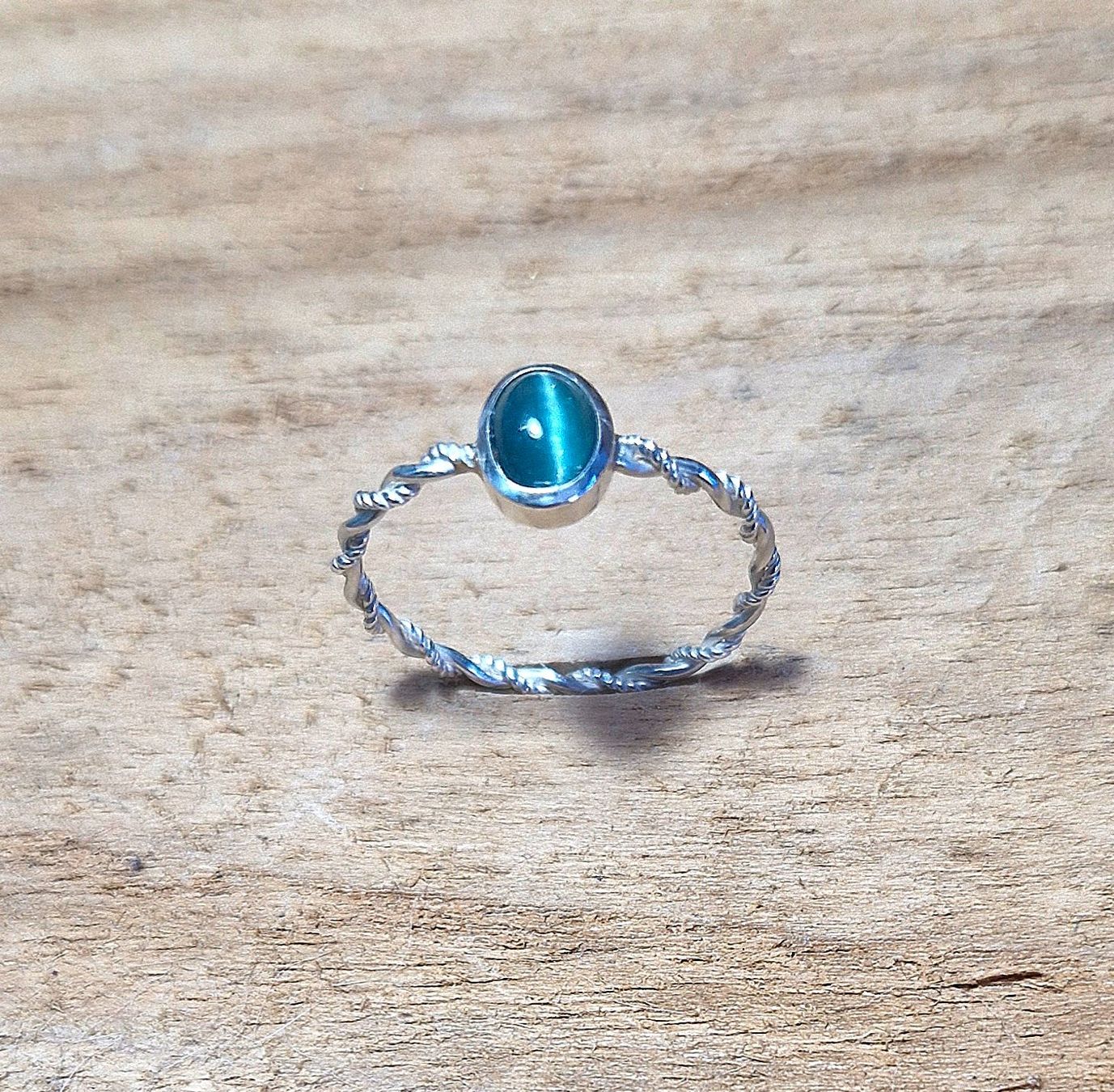 Anelli: Apatit Katzenauge Ring – Nuovo e nell'imballaggio originale da Zürich venduto da GOS08 1