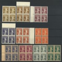 1909–1933, Tellknabe mit Armbrust, Viererblöcke **