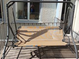 Garten-Hollywoodschaukel Metall braun guter Zustand