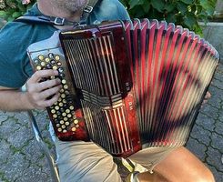 Hohner Sirena Handorgel Akkordeon mit Koffer