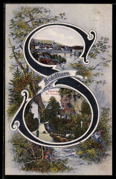 Cartoline postali: Solothurn, Einsiedelei St. Verena, Ortsa – Usato da Berlin venduto da bartko-reher