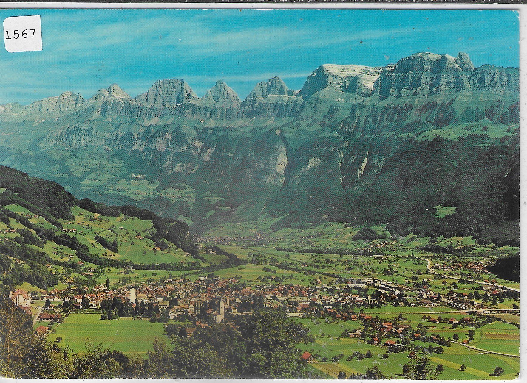 Cartoline postali: Flums SG - Generalansicht – Usato da Ettingen venduto da Kartenplanet