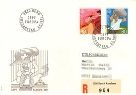 FDC Schweiz 1981 - Europa CEPT - Einschreiben - Ausgabetag