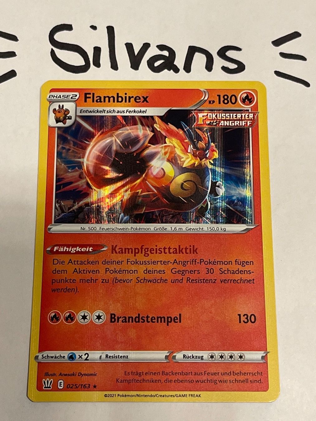 Pokémon Sammelbilder & Trading cards: Flambirex Holo Kampfstile Battle Styles Deutsch – Neu (gemäss Beschreibung) aus Wil SG von Silvans