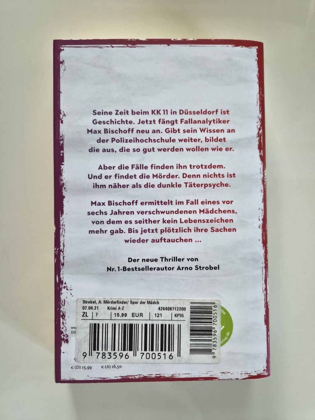 Libri: Arno Strobel - Mörderfinder - Die Spur der Mädchen – Usato da Amriswil venduto da Alfaromeo007 1
