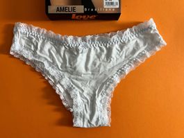 Brazilian-Slip Amelie, Love and Bra, Grösse 42, Farbe Weiss