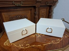 Songmics Schmuckkasten Set Weiss 2 Stk 