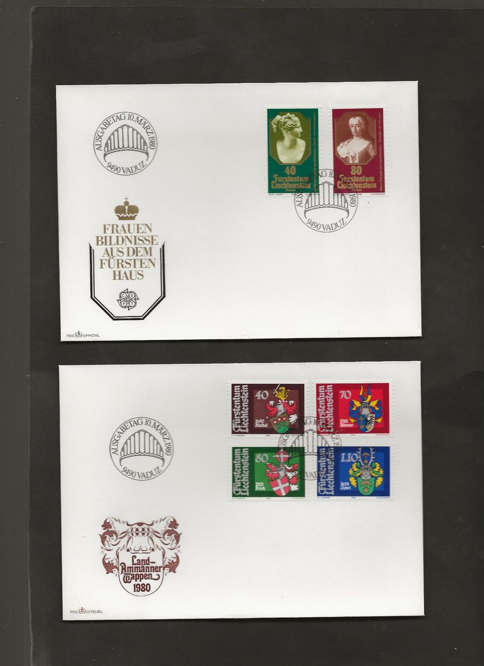 Tutti i francobolli: 16 FDC Liechtenstein 1978 bis 1980 – Usato da Au ZH venduto da xelagreb01 8