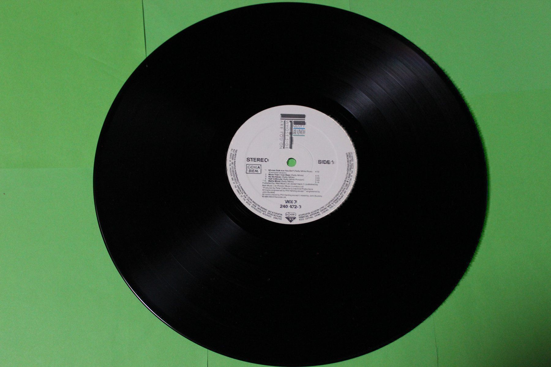 Schallplatten: Matt Bianco - Whose side are you on? LP Vinyl 1984 – Gebraucht aus Tübach von JamesStone 3