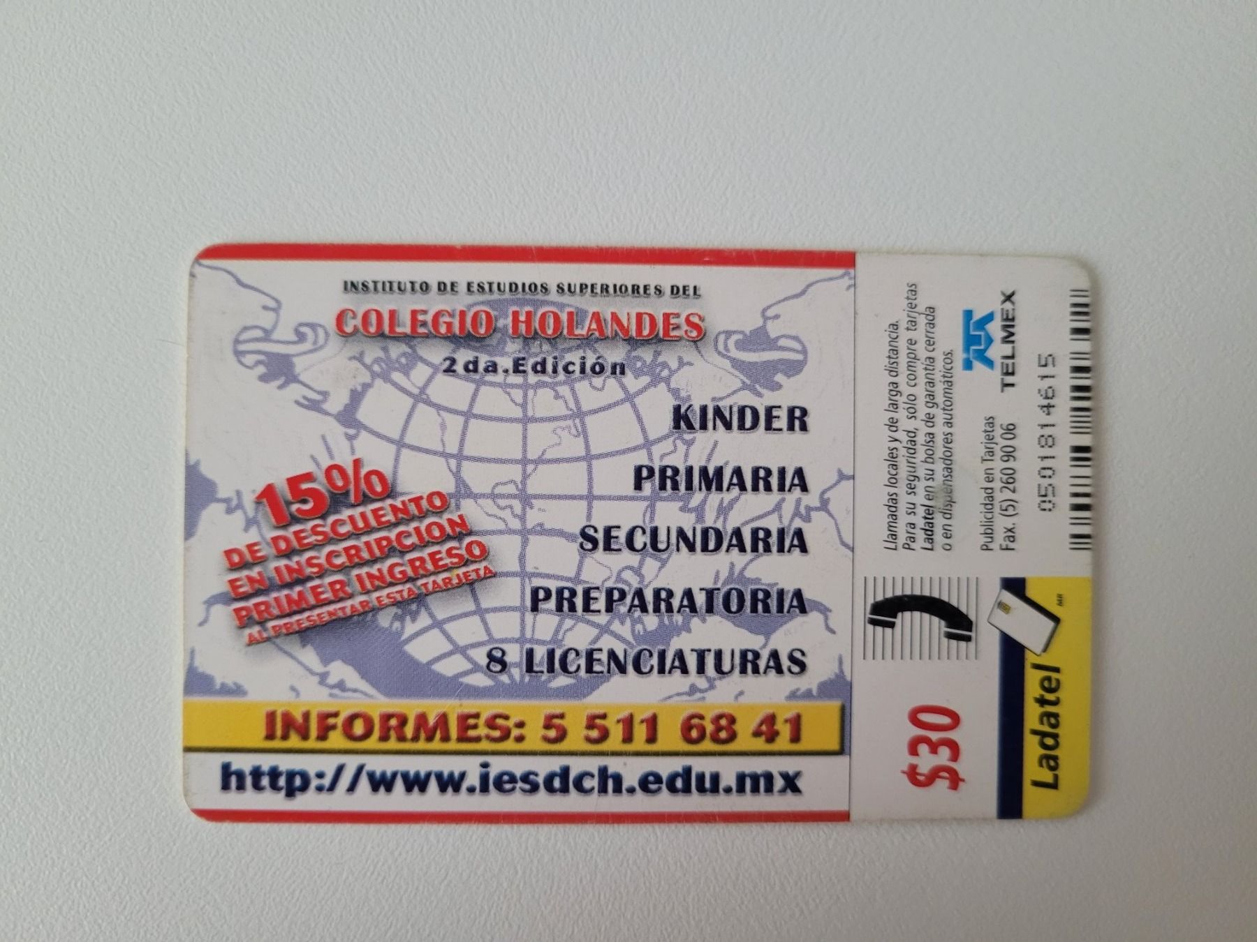 Schede telefoniche: Telefonkarte Mexiko – Usato da Inwil venduto da Flower2325 1