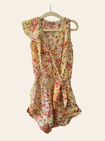 Poupette St Barth Kinder Jumpsuit Gr. 110 – Gelb Pink Mädche