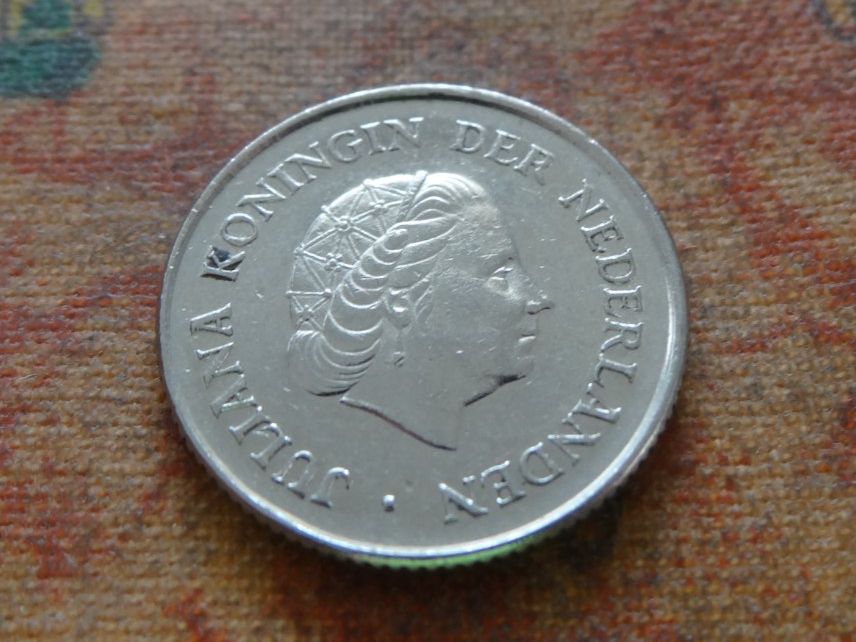 Tutti le monete: PAYS-BAS  Nederland  25  Cent  1973 – Usato da Romanel-sur-Lausanne venduto da Swift13 1