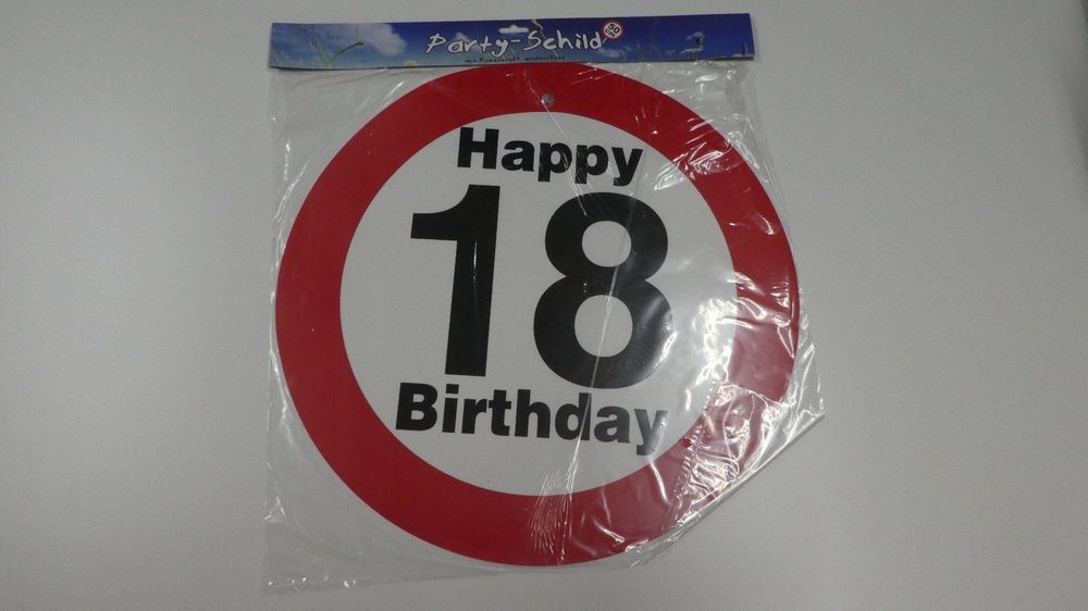 GeburtstagsSchild zum 18. Geburtstag Kaufen auf Ricardo