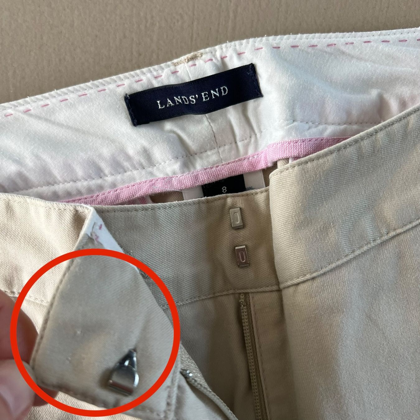 Pantalons: beige LANDS’ END Hose | Baumwolle & Elastan – D'occasion à Zürich par ClosetQueen 7