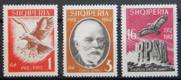 Albanien Kat. 709-711 ** 1962 Kat 10 Euro
