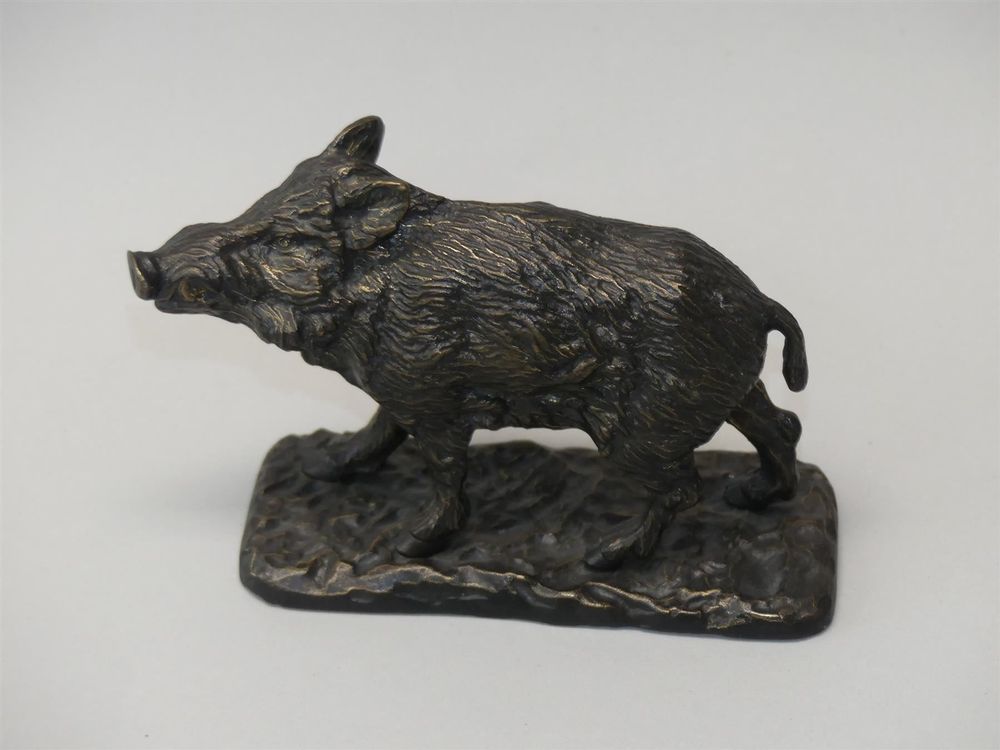 Bronze Skulptur Wildschwein Mit Sockel | Kaufen Auf Ricardo