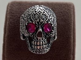 Totenkopf ring silber