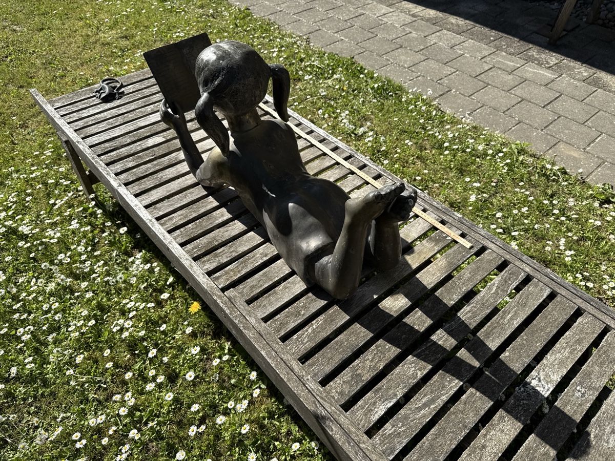 Sculture & Statue: Grosse Messingfigur Lesendes Mädchen, Garten Deko, Top! – Usato da Bassersdorf venduto da Buy_interest 3
