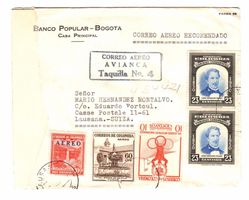 1954 - Correo Aero - Bogota Colombia -> Lausanne