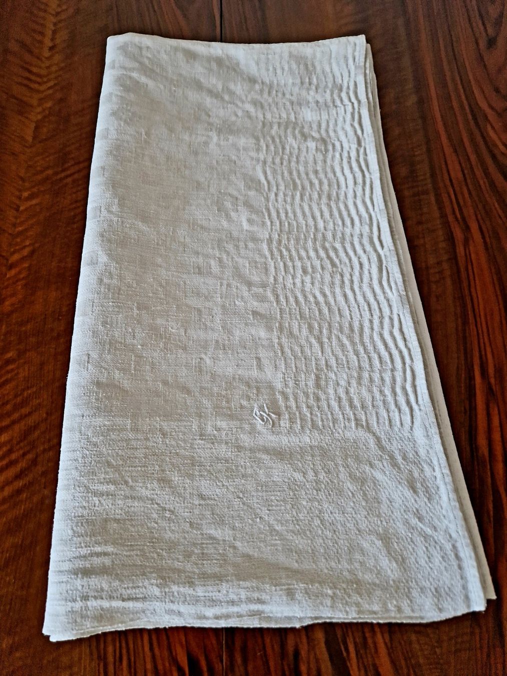 Altra biancheria da tavola: Antike Tischdecke Leinendamast Monogramm CK – Usato da Bern venduto da Antikbatik 2