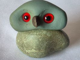 Eule Figur ist ein Naturstein Handgemacht siehe Foto