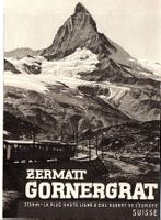 Broschüre Panoramakarte Gornergrat 1920er