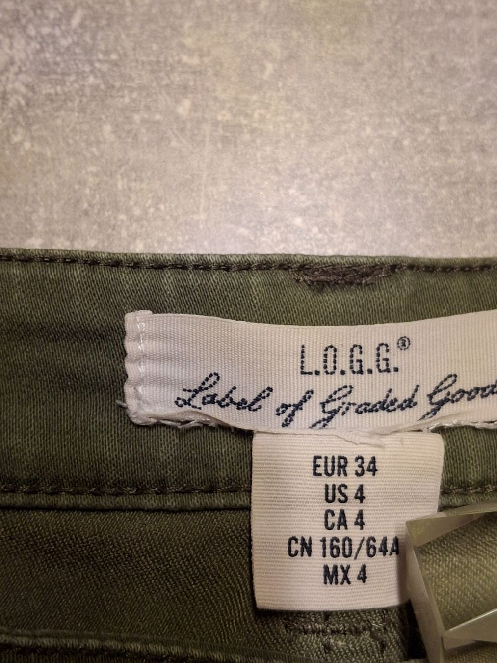 Pantaloni: Pantalon vert olive taille 34 marque LOGG – Usato da Villiers venduto da san_jn5w 3