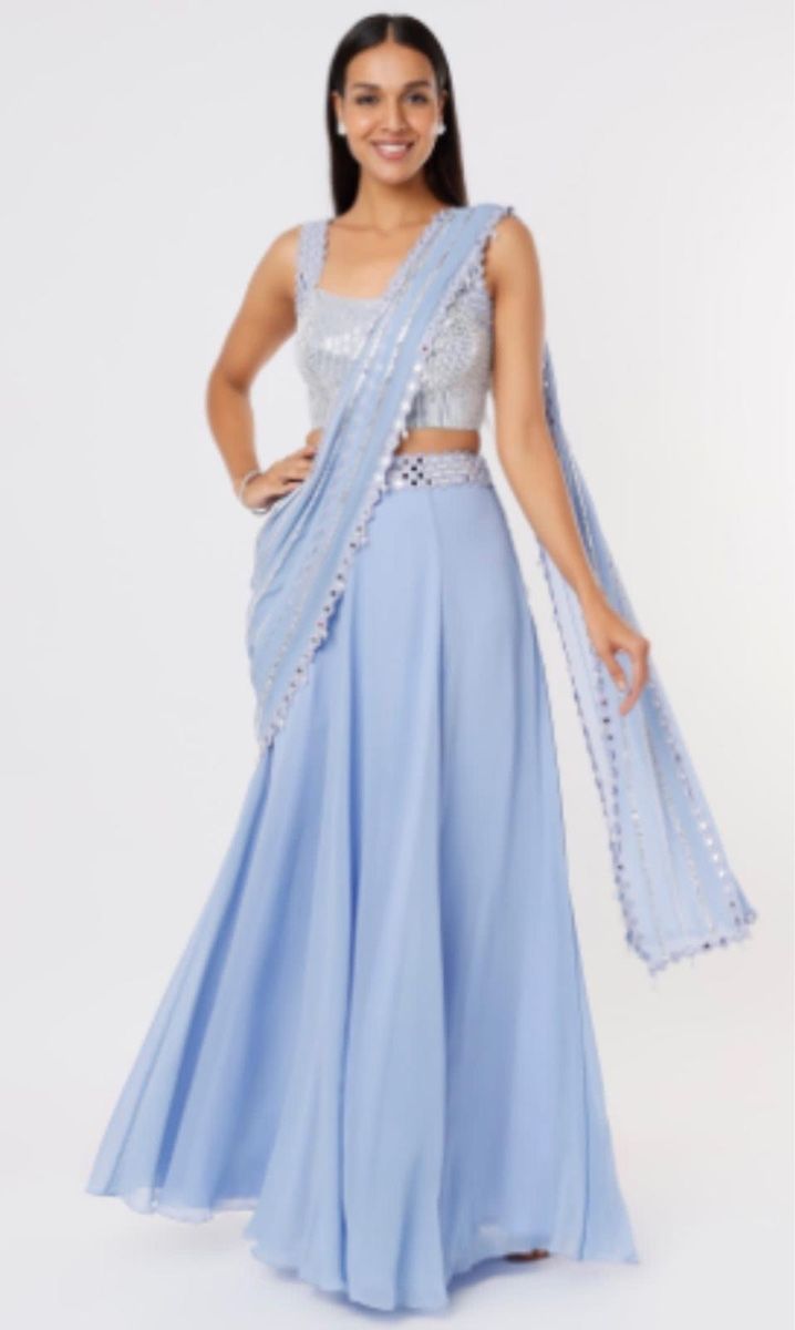 Vestiti: Elegantes blaues Kleid, Pailletten, neuwertig - indisch – Usato da Altendorf venduto da FF_26
