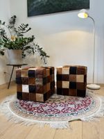 IKEA "JULARP" -  Hocker aus Echtleder - Kuhfell