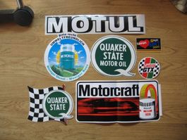 Autocollants vintage huile auto!