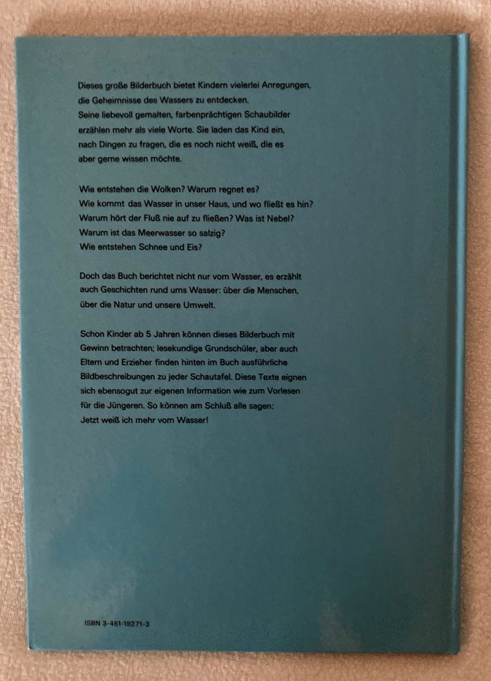 Libri: Das Bilderbuch vom Wasser – Usato da Liebefeld venduto da Rhy19 5