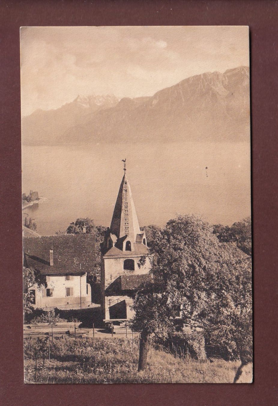 Cartoline postali: CHARDONNE - Eglise – Usato da Pully venduto da nicecards-shop