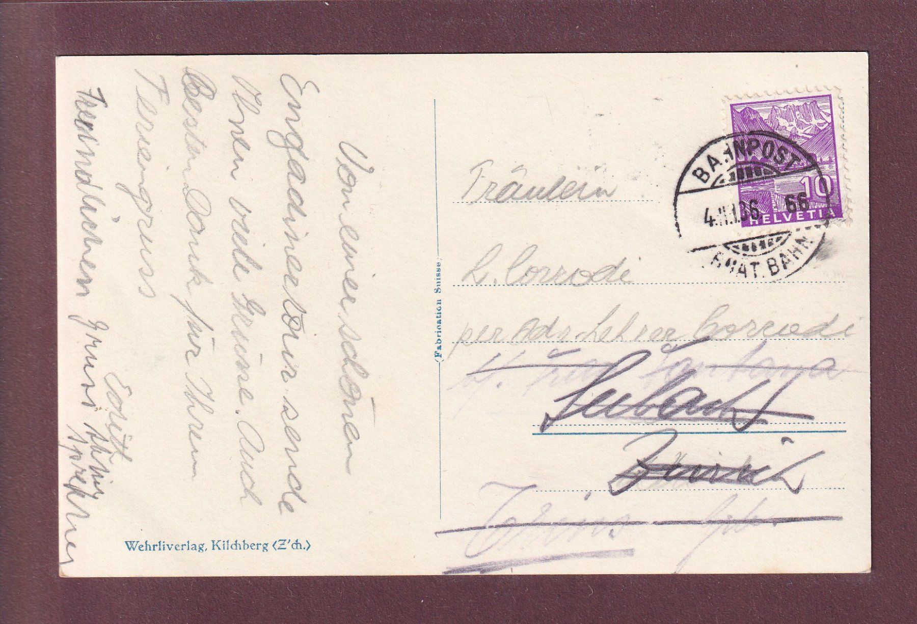 Cartoline postali: PONTRESINA - 1936 – Usato da Pully venduto da nicecards 1