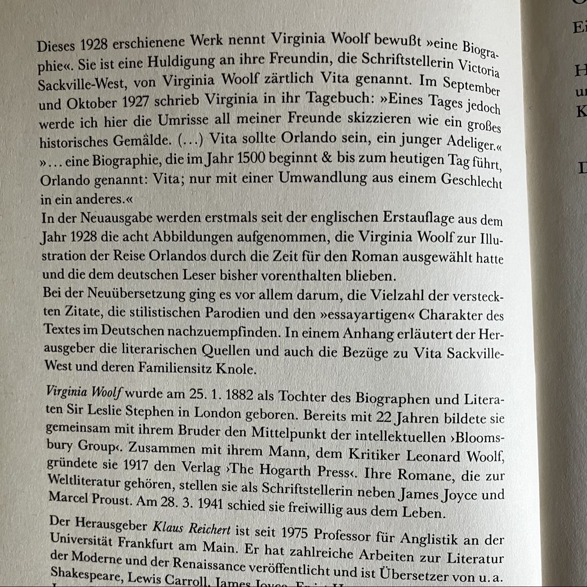 Libri: Virginia Woolf: Orlando – Usato da Buchs AG venduto da Allerleis 2