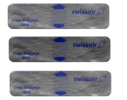 3 x Swissair Crew Baggage Seals