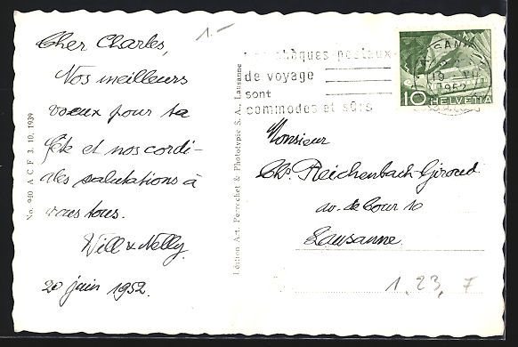 Cartoline postali: La Sage-s-Evolène, Panorama mit Bäumen – Usato da Berlin venduto da bartko-reher 1
