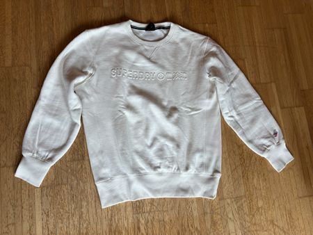 Superdry Sweater, weiss, Grösse L, Top Zustand!