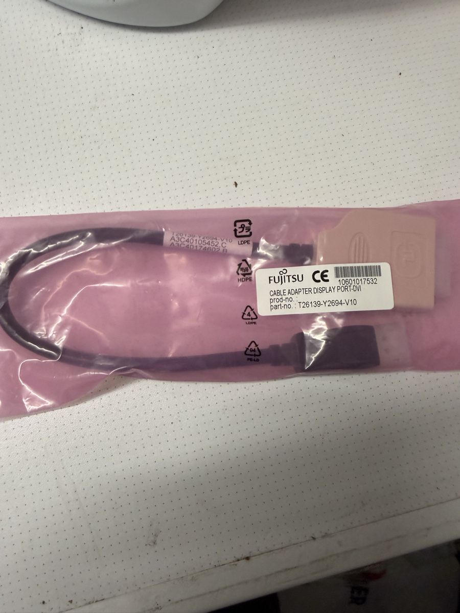 Laufwerke & Adapter: Fujitsu Kabel Adapter Display Port zu DVI – Neu und originalverpackt aus Wettingen von NickInc