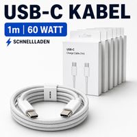 USB-C auf USB-C Kabel 1m. – Schnellladen 60W. NEU