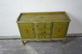 Antike Kommode in grüner Farbe L 94cm (HE294)