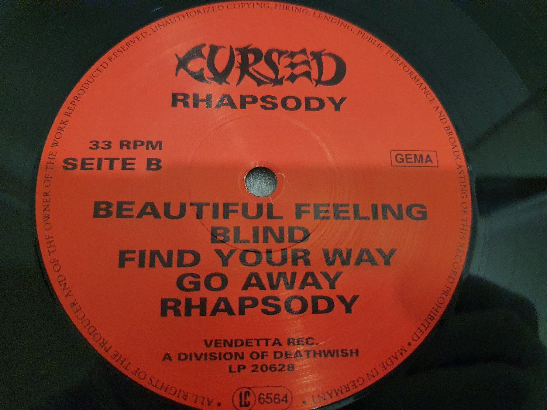 Dischi in vinile: Cursed – Rhapsody – Usato da Uster venduto da Vinyl-Leidenschaft 7