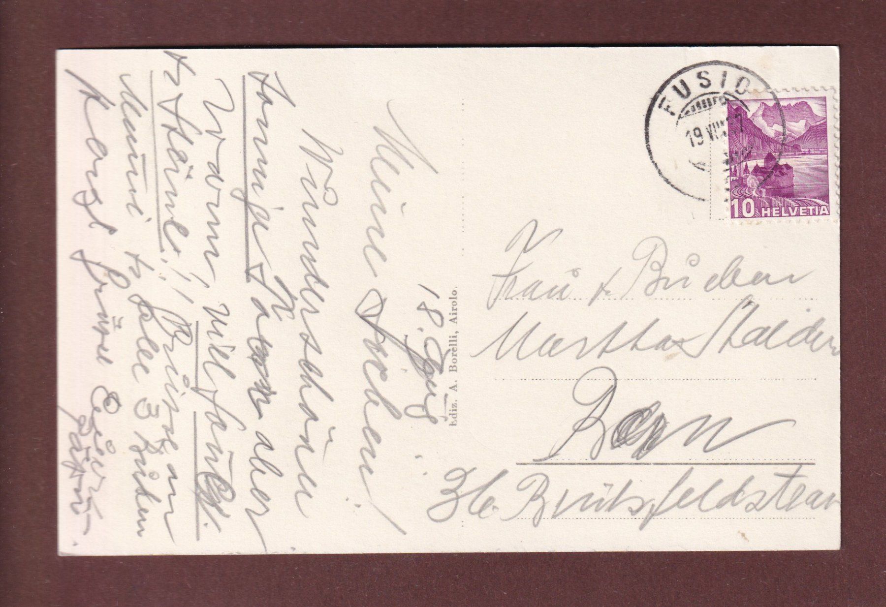 Cartoline postali: LAGO NARET - 1937 – Usato da Pully venduto da nicecards-shop 1