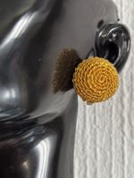 Boucles d'oreilles clip spirales dorée vintage 2.5cm