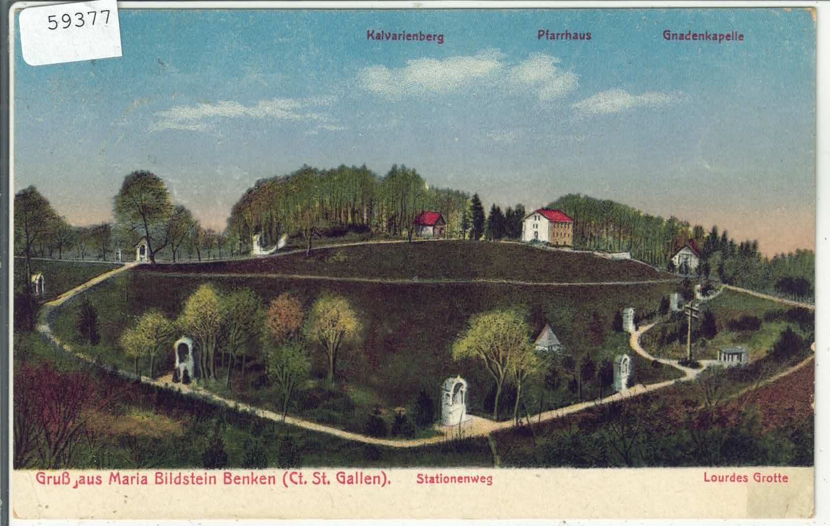 Ansichtskarten: Gruss aus maria Bildstein - Benken - Litho – Gebraucht aus Ettingen von Kartenplanet