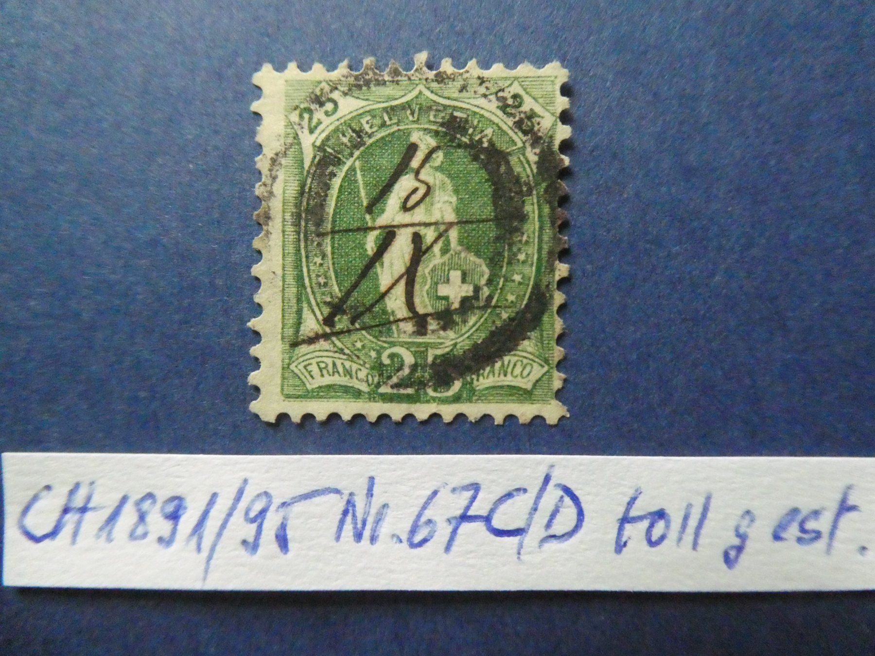 Tutti i francobolli: CH 1891/95 Nr. 67C/D toll gestempelt – Usato da Lausen venduto da Herbamare01