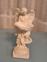 Engel Figur mit Muschelschale beige guter Zustand