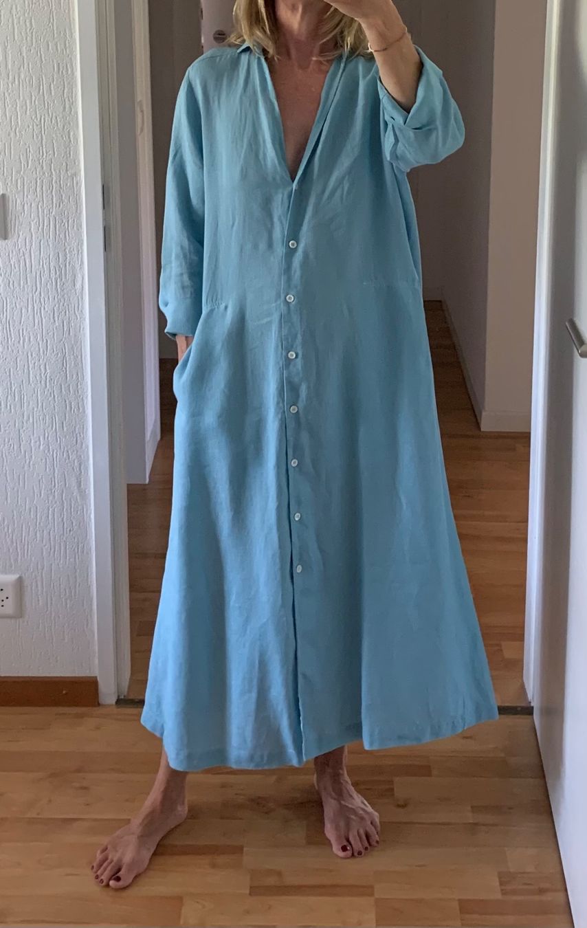Kleider: Robe en lin YC WHYCI Milano neuve taille M – Neu und originalverpackt aus Gland von TallyEva