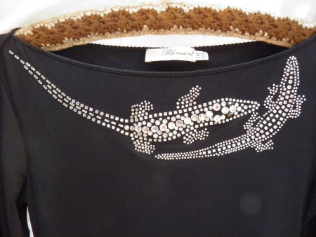 Schwarzes elastisches Top BLUMARINE, Gr. 36 (Ital. Gr. 40)
